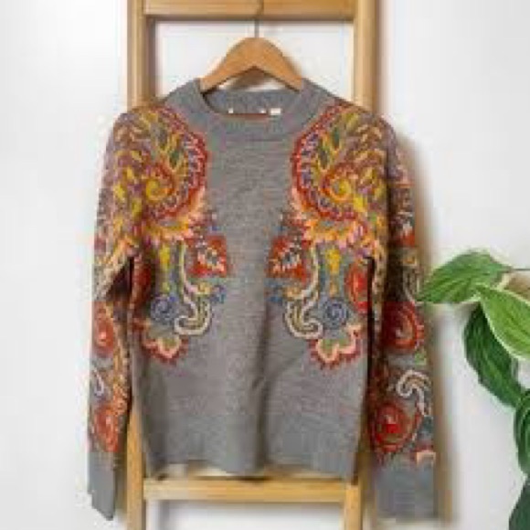 Roller Rabbit Anthropologie | Paisley Boho Sweater - Picture 2 of 2